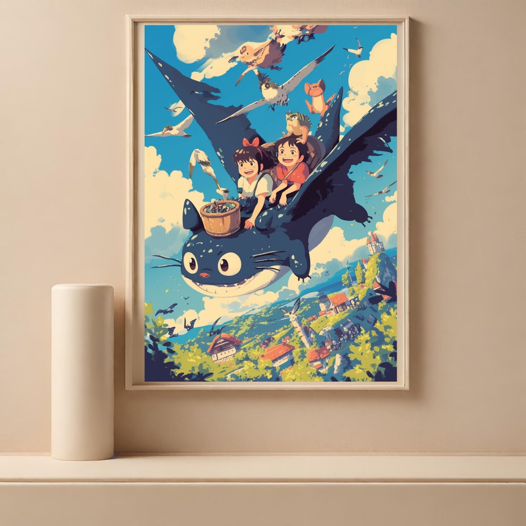 Studio Ghibli Decor Hayao Miyazaki Art Print Totoro Spirited Away ...