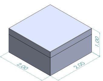 Small Box H1.0"xW2.0"xD2.0"