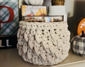 Crochet candle holder, 3 wick candle holder, crochet, candle, gift, decor, remote holder, remote caddy