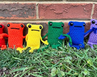 Crochet Leggy Frog, Amigurumi, Leggy Frog, Cute Frog, Desk Pet, Gift