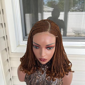 Lace Front Cornrow Braided Wig: C-Cut Style with Baby Hair