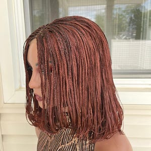 Lace Front Braided Wig: Cornrow C-Cut Style with Baby Hair