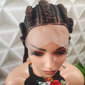 Lace front Braided Wigs for Women, Cornrow Braided Wigs, Full Lace Braided Wig With Baby Hair.