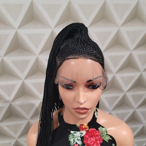 Lace front Braided Wigs for Women, Cornrow Braided Wigs, Full Lace Braided Wig With Baby Hair, Black