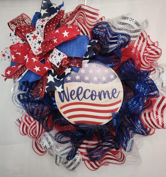fourth of July welcome wreath