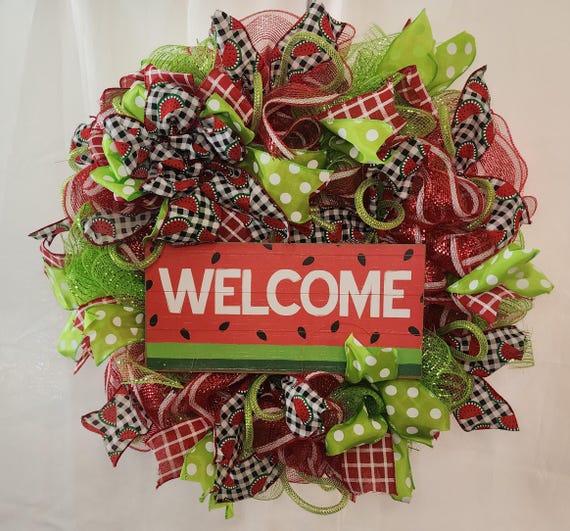 watermelon welcome wreath