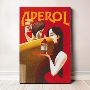Aperol - Vintage Poster - Retro Bar Dekor - Italienischer Werbedruck - Aperol Spritz - Küchen & Lounge Poster
