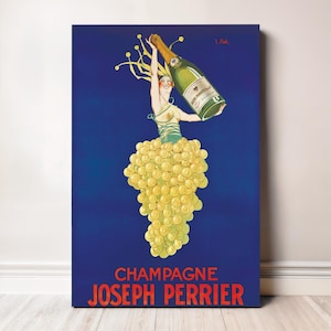 Champagne Joseph Perrier Poster - Vintage Champagne Print - Retro French Wall Decor - 1920s Style Bar & Restaurant Art