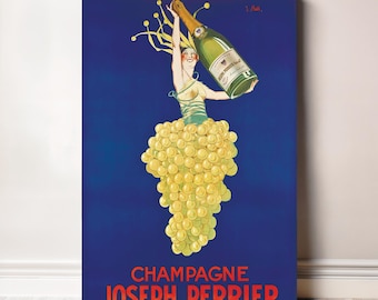 Vintage Champagne Joseph Perrier Wall Art, French Wine Poster