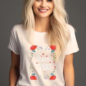 Diseño del día de San Valentín llamado Te amo, Amor sin fin, El poder de las palabras, Un corazón en cada palabra, Una declaración de amor, Para ti, mi amor.