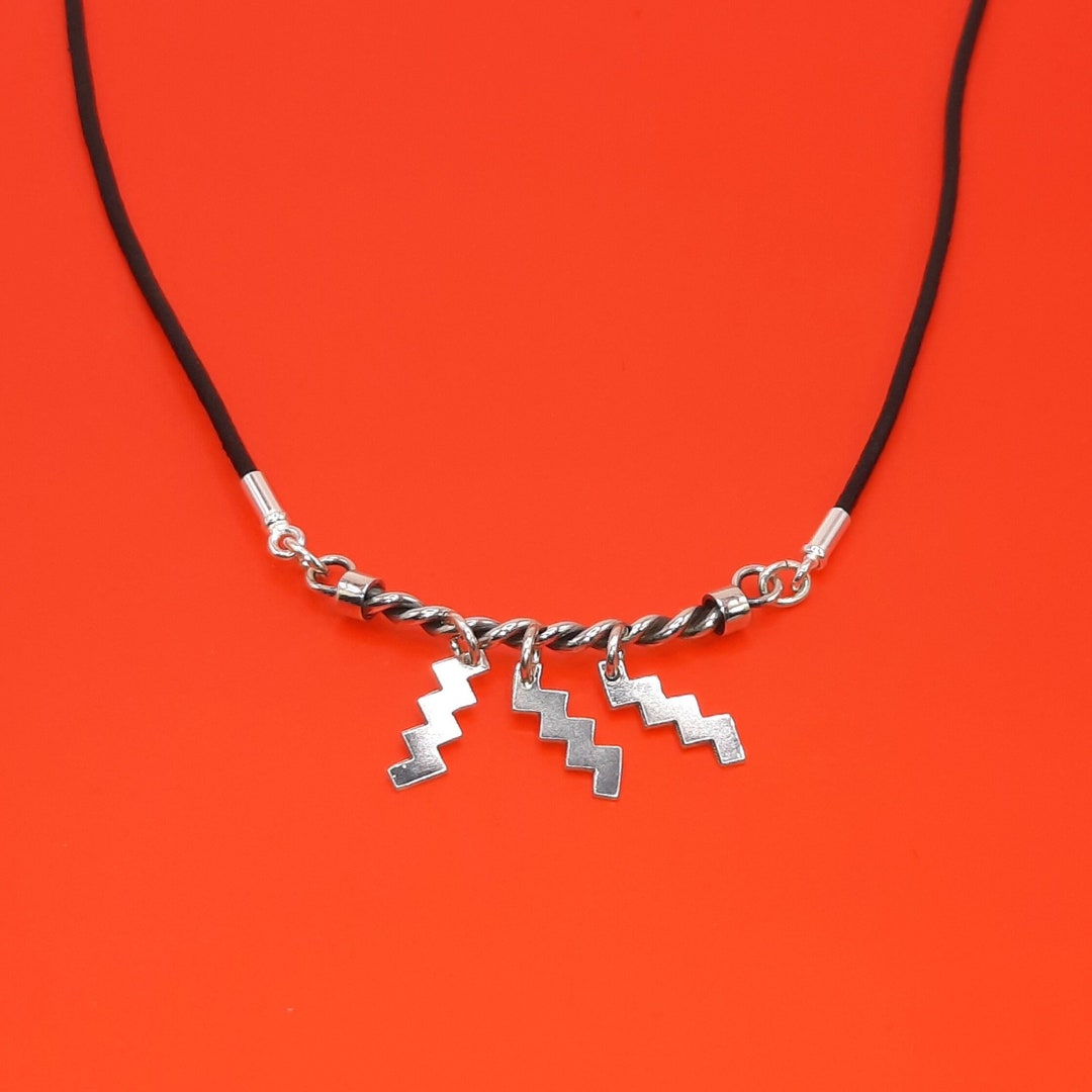 Sterling Silver Shimenawa Necklace With Shide Streamers on