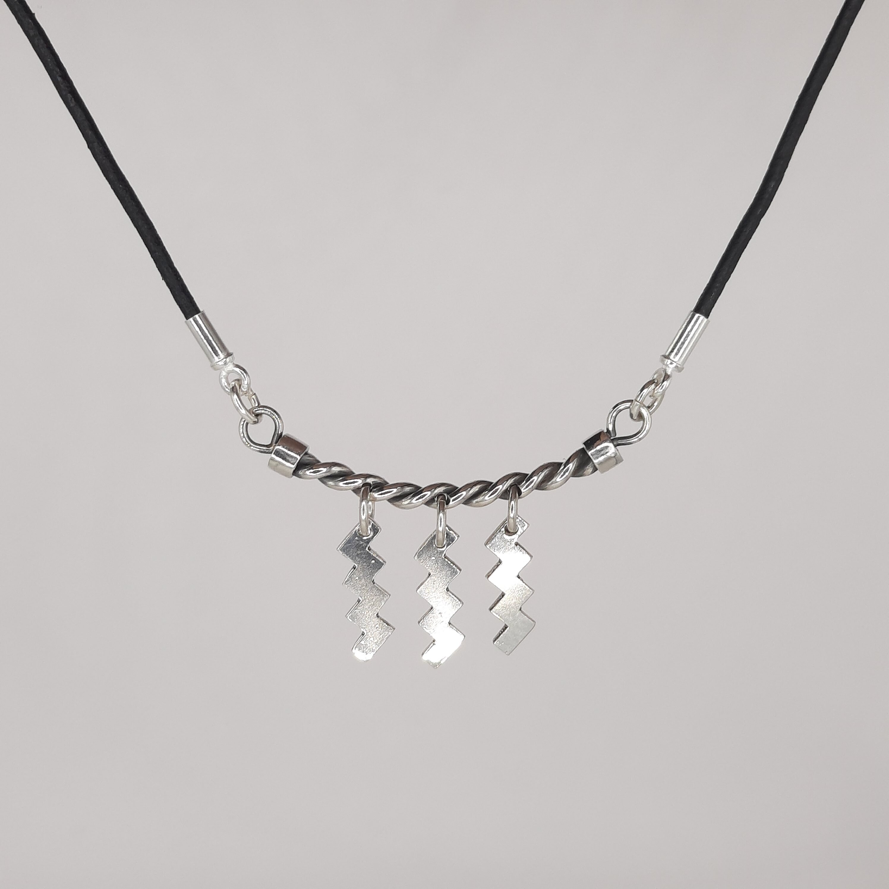 ン 大人気 新品 ノ Necklace Shimenawa Silver Sterling With on Streamers Shide アクセサリー