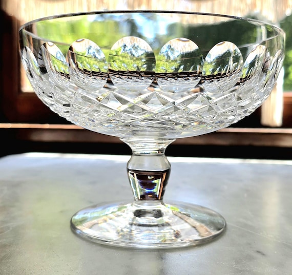 Vintage Waterford crystal Colleen short compote bowl made in Ireland.