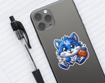 Cute Cartoon UK Basketball Sticker University of Kentucky Kiss-Cut Stickers Gift for Her Gift for Him