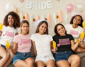 Bridesmaid Custon T-Shirts for Wedding Party Get togethers, Bachelorette Party, Bridesmaid Gift Gift for Her
