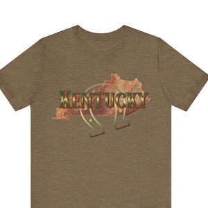 Graphic Kentucky Horseshoe Tshirt for Him or Her T-Shirt for Kentucky Horse Lover Bluegrass State Tshirt Gift for Mom Gift for Dad Kentucky
