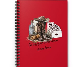 Cowgirl Boots Graphic Spiral Notebook: Lined Pages Journal