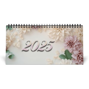 2025 jaar bureaukalender met bloemensymbool voor elke maand, cadeau voor iedereen 2025 bureaukalender