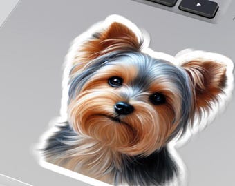 Yorkie Dog Sticker, Waterproof Vinyl Decal