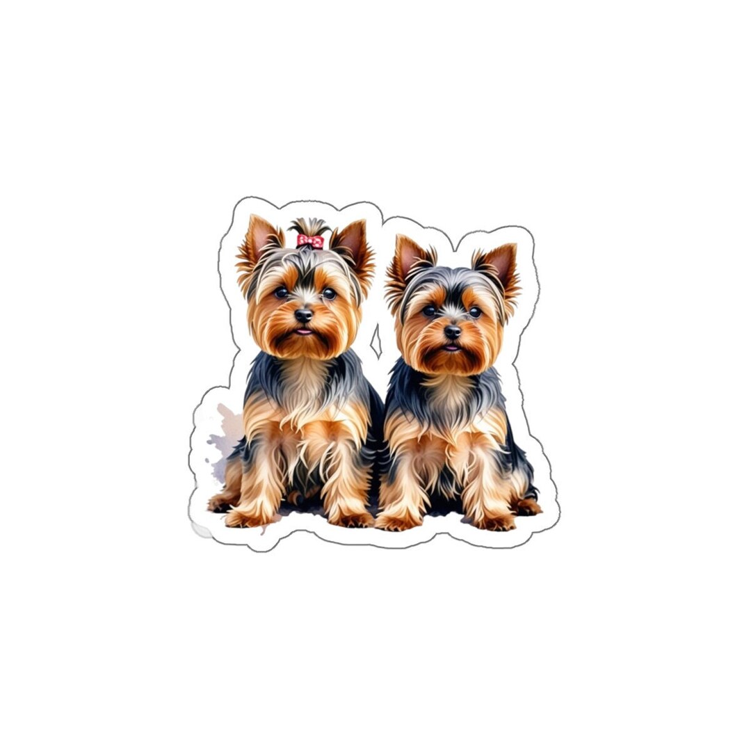 Yorki Sticker Transparent Yorkie Dog Sticker Set, Cute Kiss-cut Decals for Pet Parents