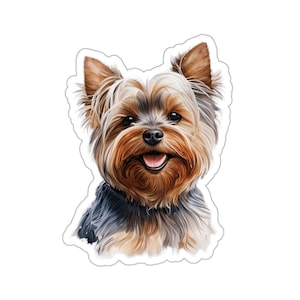 Juego de pegatinas de perro Yorkshire Terrier, calcomanías de mascotas adorables