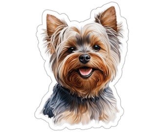 Yorkie Dog Sticker Set, Cute Pet Decals