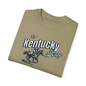 ケンタッキー第151回ダービーレースユニセックスTシャツ、競馬Tシャツ、乗馬ギフト、南部スタイルのシャツ、レトロヴィンテージダービーアパレル