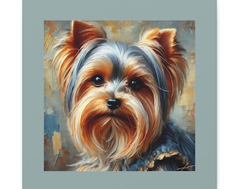 Yorkie Art Canvas Print: Pet Lover Home Decor
