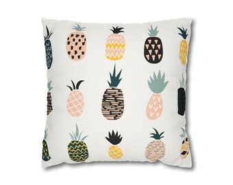 Pineapple Summertime Pillowcase Only to cover Throw Pillow for Home Decor