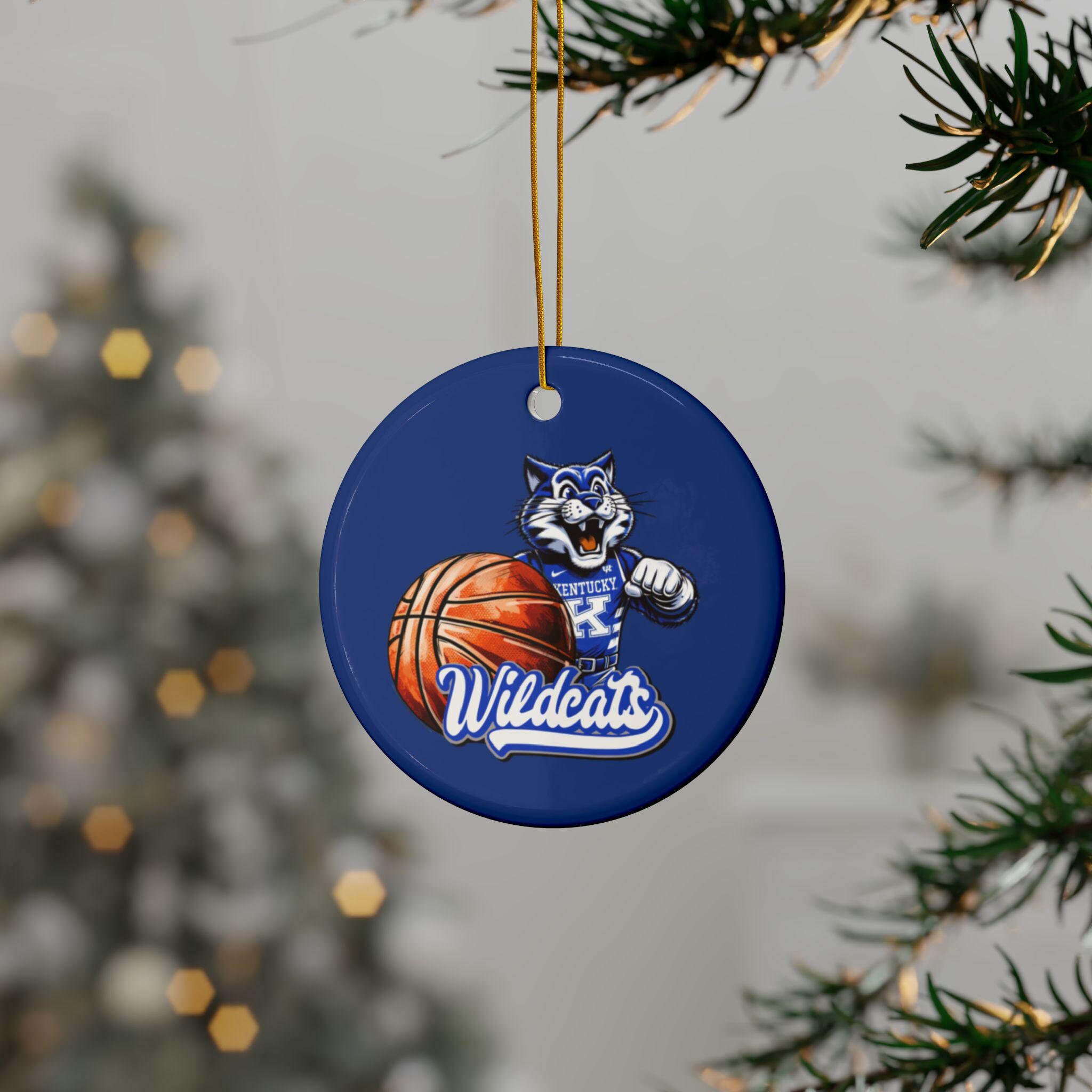Kentucky Wildcats Christmas Ornament- Santa With Team Logo