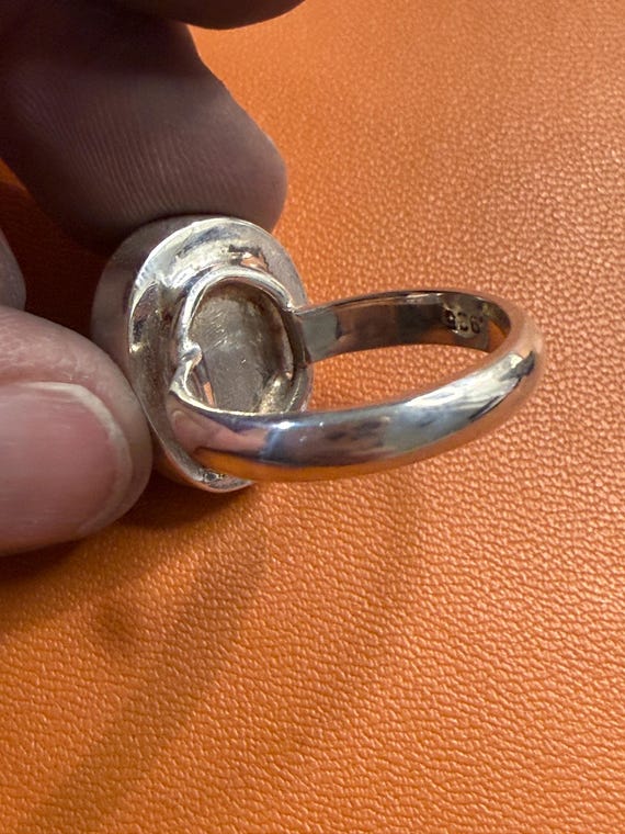 Larimar Sterling Silver Statement Ring Size 7 - image 13
