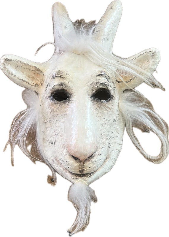 Mexican Paper Mache Nun Mask White and Black Skeleton… - Gem