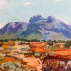 Original oil-Mountains in Colorado- Fine Art , western  landscape, 9x12 framed