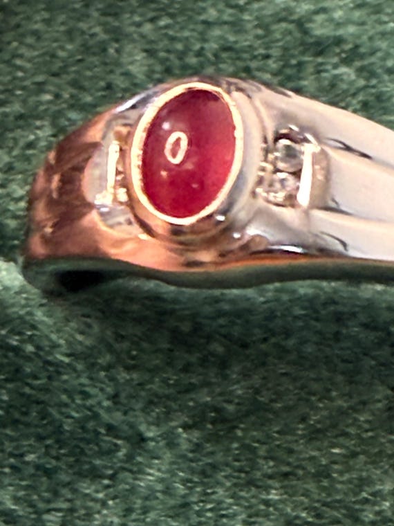 Sterling Silver Ruby and Diamond Accent Ring Size… - image 2