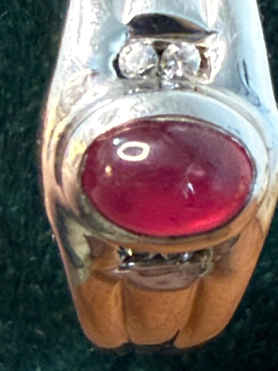 Sterling Silver Ruby and Diamond Accent Ring Size… - image 7