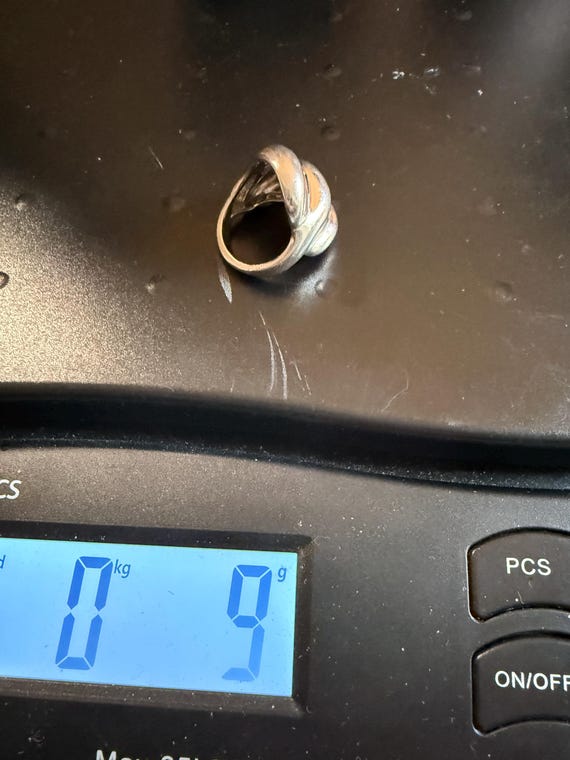 Authentic Native American Modernist Ring Signed N… - image 5