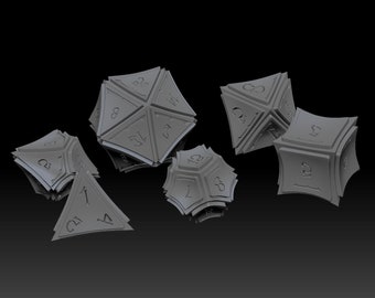 Mysterious Artifact Dice Pack - 3D Print STL - D20
