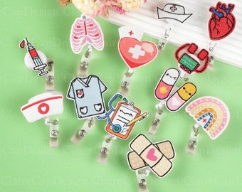 Nurse Badge Reels Retractable, Nurse Badge, Cardiac Neurology Paediatrics Respiratory, Nurse Doctor Gift, ID Tag Student Nurse ID Badge Reel