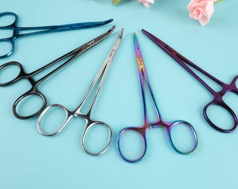 6 Größe Benutzerdefinierte gravierte Gefäßklemme Pinzette Puppenherstellung Handwerk Werkzeuge Klemmzange Schmuckherstellung Werkzeuge Personalisierte Drehzange, RN