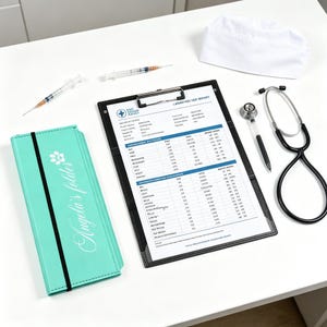 Custom Heat Press Tri‑Fold Nurse Clipboard PP Plastic Letter Size Folding Board for Medical Notes Personalized Nursing Gift bild 5