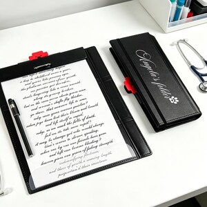 Custom Heat Press Tri‑Fold Nurse Clipboard PP Plastic Letter Size Folding Board for Medical Notes Personalized Nursing Gift bild 2
