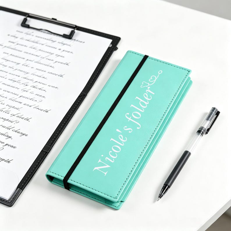 Custom Heat Press Tri‑Fold Nurse Clipboard PP Plastic Letter Size Folding Board for Medical Notes Personalized Nursing Gift bild 3