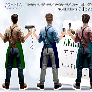 Coiffeur/Barbier/Maquilleur/Nail Designer Clipart ⎪ Image d’esthéticienne ⎪Salon Clip arts personnalisés ⎪Impression à la demande ⎪Profession Clipart