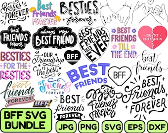 Beste Freunde für immer SVG / Cut File / Cricut / Kommerzielle Nutzung / Silhouette / Beste Freunde SVG / BFF svg