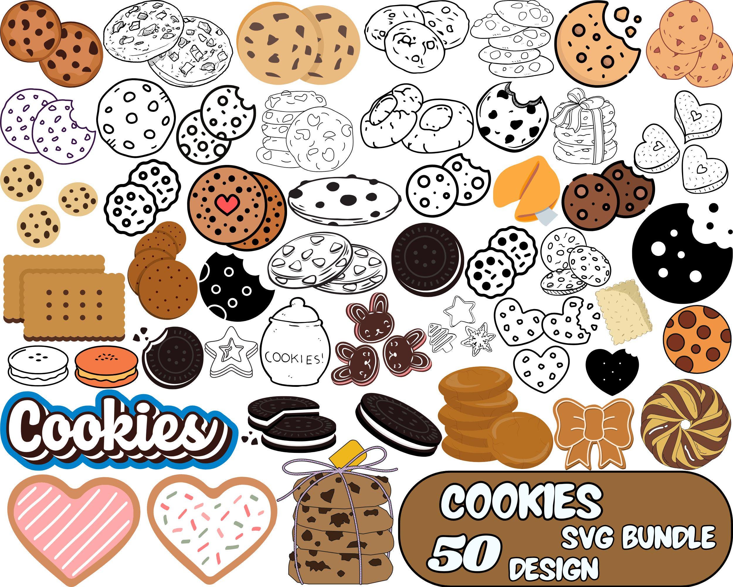 Drawing chocolate chip cookie - Etsy België, image size:2500x2000
