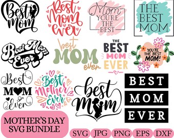 Mother's Day SVG Bundle: Mom Life Quotes (Digital Download)