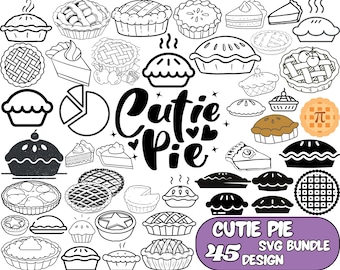 Cutie Pi Svg Png, Sweet As Pi Svg, Pi Svg, Pie Svg, Pi Day Svg Math Teacher Gift Idea Digital Download Sublimation PNG & SVG File For Cricut