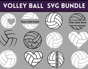 Volleyball Silhouette SVG Bundle: Sport Design (Digital Download)