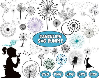 Löwenzahn SVG-Bundle: Cricut & Silhouette Schnitt Dateien (Digitaler Download)