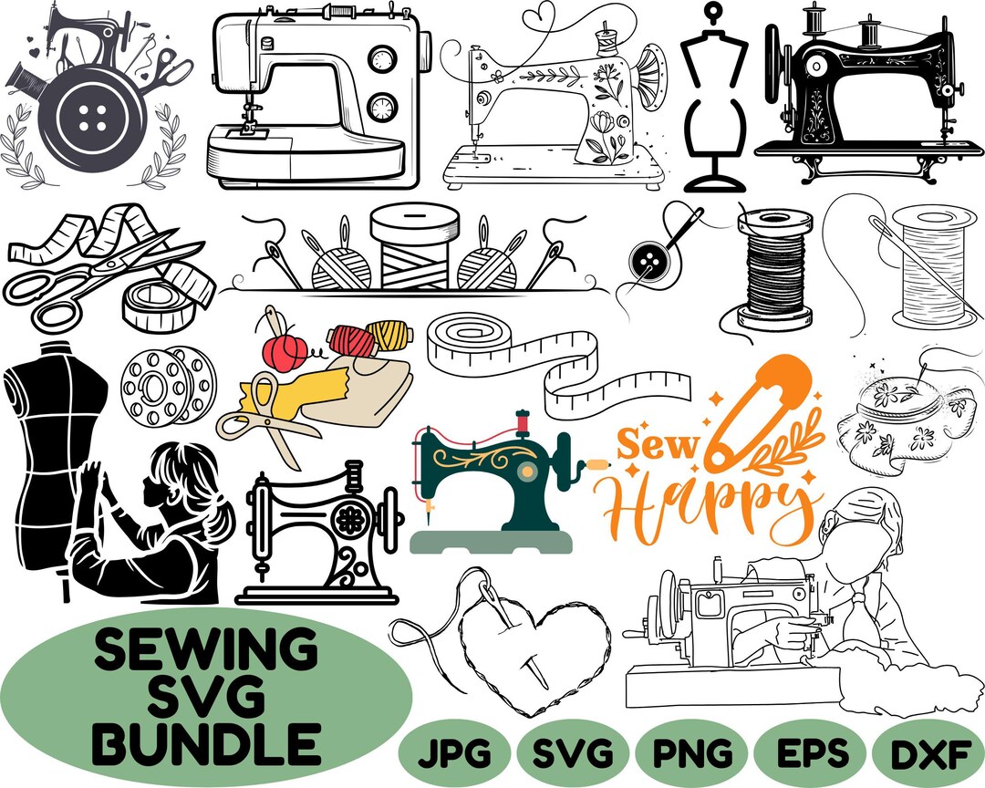 Sewing SVG Bundle: Crafting Cut Files for Cricut (digital Download) - Etsy